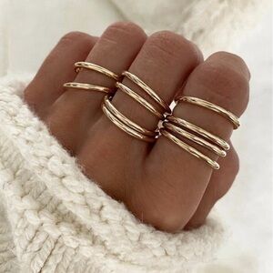 Elegant Gold Stacking Rings